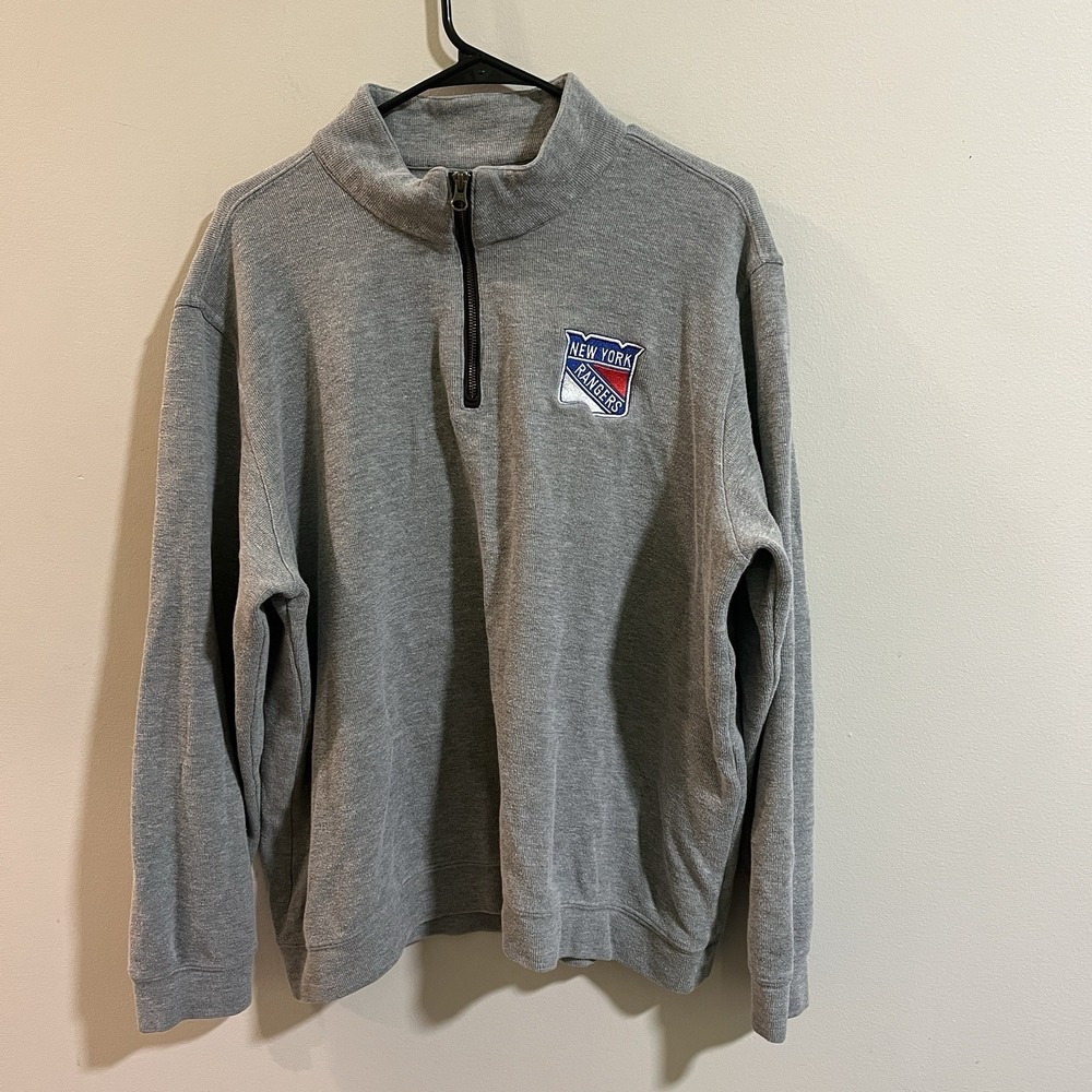 New York Rangers NHL Licensed 1/4‎ Zip Sweater Size XL